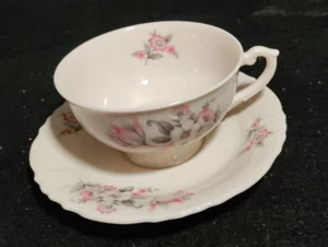 VINTAGE ABERDEEN PORZELLAN OHIO MOOSROSE TEETASSE & UNTERTASSE SET - Bild 1 von 7