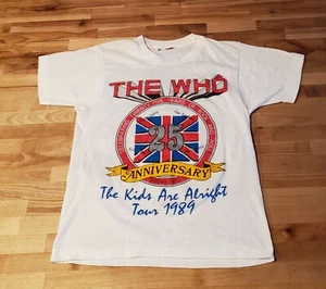Camiseta de concierto de la gira 25 aniversario de The Who Dallas Texas, 1989, pequeña/pequeña - Imagen 1 de 7