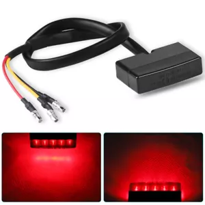 Luz trasera de motocicleta de 12 V mini 5 LED luz trasera de parada de marcha lámpara de freno de tierra bicicleta todo terreno - Imagen 1 de 12