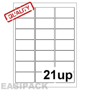 2000 hojas dirección láser inyección de tinta etiquetas 21 up 63 x 38 mm - Imagen 1 de 1