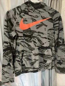 Sudadera con capucha para correr Nike Dri Fit para mujer grande gris manga larga - Imagen 1 de 6
