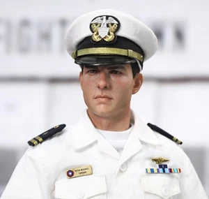 Top Gun Officers White Cap Visor Maverick US Navy DID MA80181 1/6 lose Teile - Bild 1 von 10