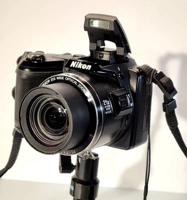 Nikon COOLPIX L120 14.1MP Digital Camera - Black  21 Optical Zoom - Image 1 of 4