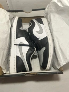 Air Jordan 1 Low Smoke Grey - Mens Sz 7.5 White Black Gray Shoes Sneakers - Picture 1 of 18