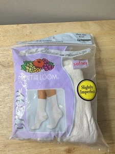 Fruit of the Loom Colors 6-Pack Fresh Sense Crew White Socks 4-10 IRREGULAR - Picture 1 of 4