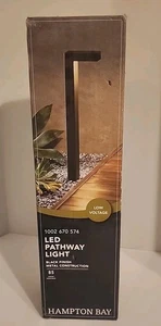 Hampton Bay Jemison luce LED nera bassa tensione percorso paesaggio esterno - Foto 1 di 9