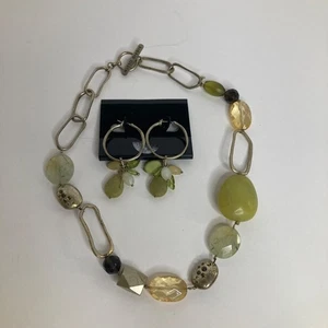 Pendientes Collar Mujer Vintage Sigrid Olsen Lucite Metal Piedra Cuentas Palanca C - Imagen 1 de 10