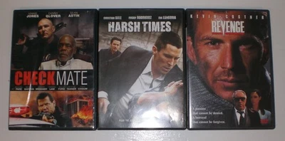 dvd lot of 3 - 2015 Checkmate, 2005 Harsh Times, 1990 Revenge - thrillers - Image 1 of 2