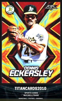Dennis Eckersley 2017 Topps Fire Holo Refractor Oakland Athletics #70 - Image 1 of 2