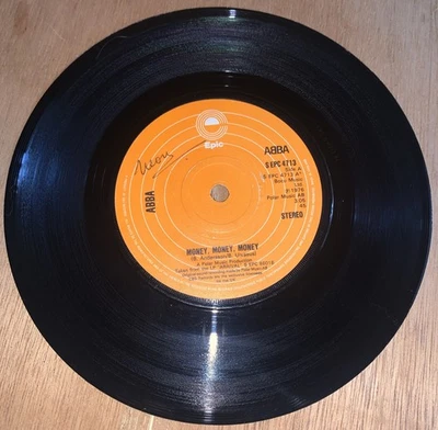 Abba Money Money Money/ Crazy World 7" Vinyl Single Record Epic 1976 - Image 1 of 4