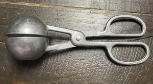 Vintage 1 3/4" Durchmesser 6" Umfang Aluminium Frikadelle/Melone/Kekslöffel - Bild 1 von 7