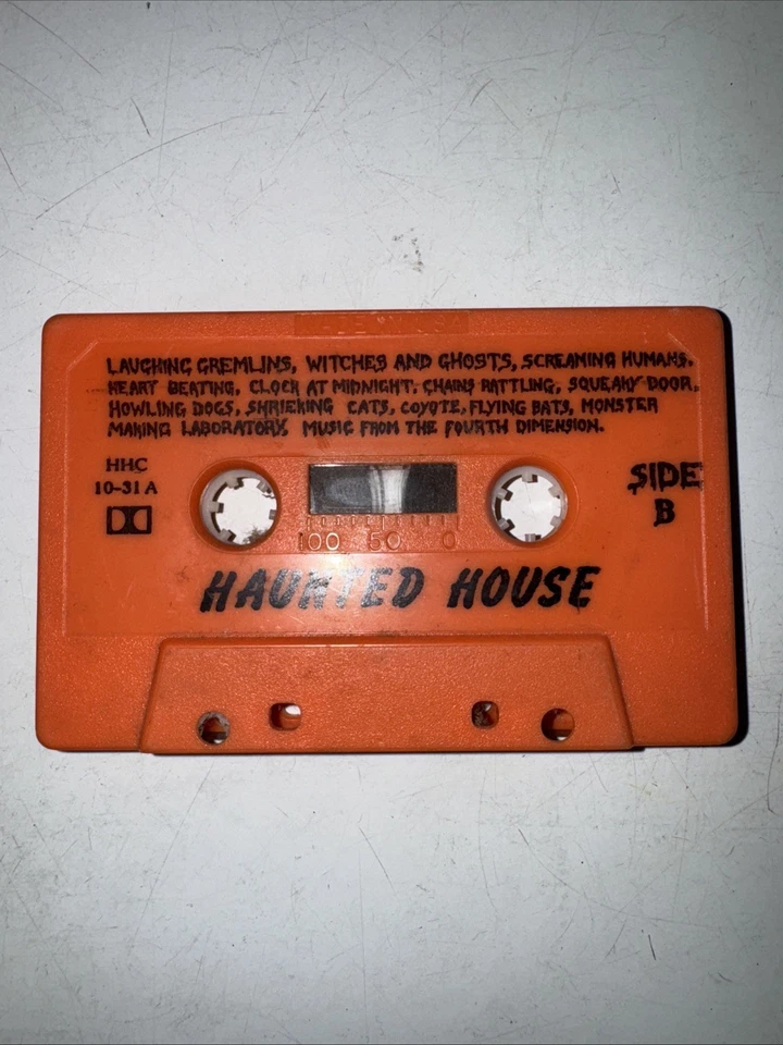 1985 Haunted House Audio Cassette Tape Haunted House Music Co Horror USA Foto 1 de 3