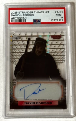 David Harbour Auto Jim Hopper 2025 Topps Stranger Things High-Tek SP PSA 9 MINT  - Image 1 of 2