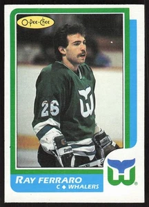 1986-87 O-Pee-Chee Ray Ferraro novato Hartford Whalers #160 - Imagen 1 de 2