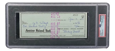 Stan Musial St. Louis Cardinals Signed  Bank Check PSA/DNA 85025601 - Image 1 of 4