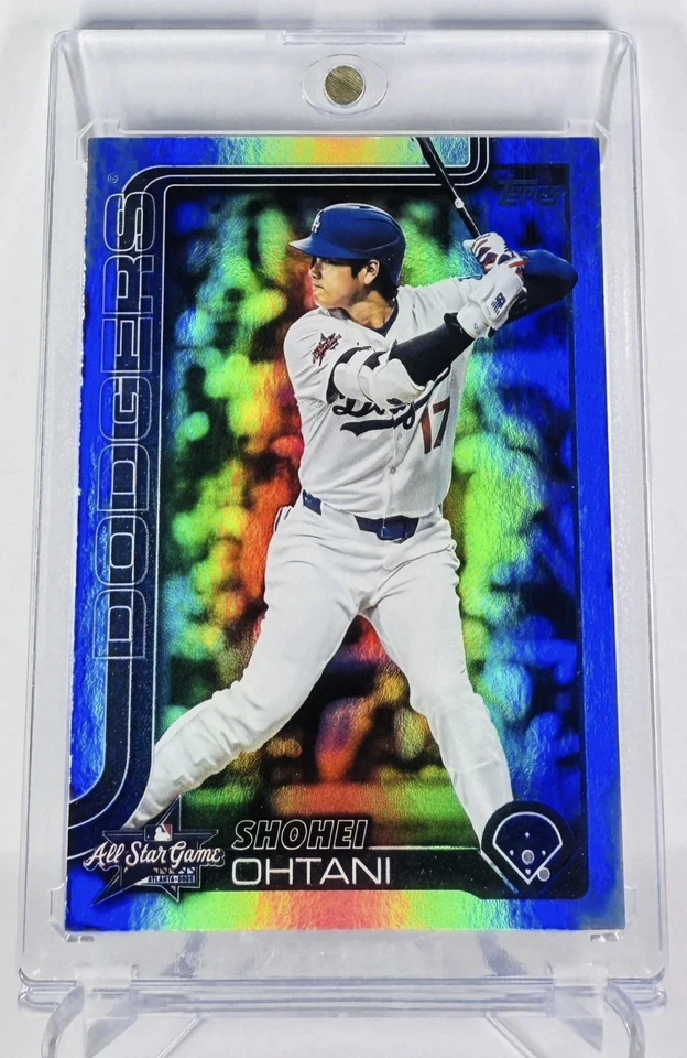 Shohei Ohtani RARO REFRACTOR TARJETA DE INVERSIÓN TOPPS DODGERS MVP NOVATO DEL AÑO Foto 1 de 1