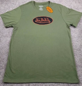 Von Dutch T Shirt Herren Large Grün Neu Mit Etikett Logostickerei  - Bild 1 von 15