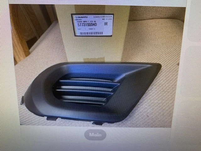 CUBIERTA ANTINIEBLA ORIGINAL SUBARU FORESTER 2014-16 RT. SIDE 57731SG040 Foto 1 de 1