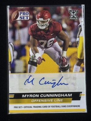 2022 Pro Set Draft #PSA-MC2 Myron Cunningham Autographs Gold - Image 1 of 2