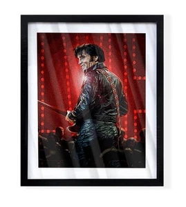 Elvis Presley Come Back Tour Custom Art piece on black frame - Picture 1 of 3