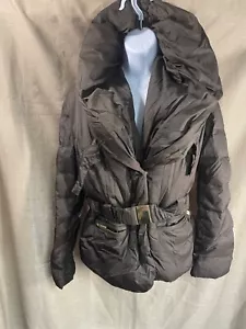 Laundry Shelli Segal Puffer Coat Brown size L Hooded Polyester vintage - Picture 1 of 22