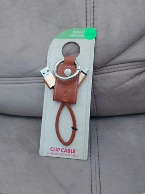 REVELATION CLIP CHARGING CABLE MICRO USB SYNC Brown- (6057- 6058) - Image 1 of 2