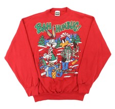 VTG 1994 Looney Tunes Adult XL 48" Ugly Christmas Sweatshirt Bah Humbug Bunny