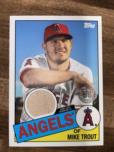 2020 Topps Series One 35th Anniversary 1985 Style MIKE TROUT Bat Relic LA Angels