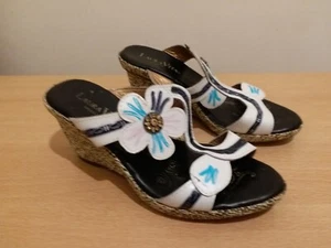 Laura Vita France Women's wedge Sandals UK Size EU 37 - Picture 1 of 7