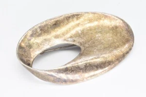 Vintage Signed P STER Sterling Silver Large Modernist Pin 2.18"x1.4" *26 Grams* - Picture 1 of 5