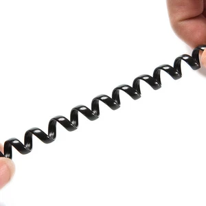 6.5FT Black Telephone Handset Phone Extension Cord Curly Coil Line Cable:ti - Zdjęcie 1 z 4