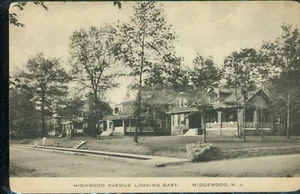 Postal de Highwood Avenue Looking East Ridgewood Nueva Jersey Nueva Jersey - Imagen 1 de 2