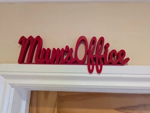 Letrero de puerta de oficina de mamá, letrero de puerta de mamá, tapa de puerta, letrero de puerta personalizado, pared de mamá - Imagen 1 de 9