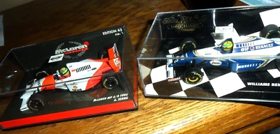 2 LOT  1/43 Minichamps PAULS MODEL MCLAREN FORD SENNA & WILLIAMS RENAULT FW 16 - Image 1 of 3