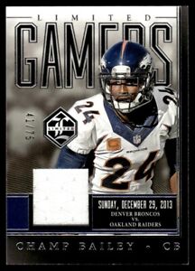 2023 Panini Limited Football Champ Bailey Patch 41/75 Denver Broncos #LG-CBY