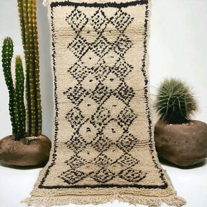 Vintage Moroccan Azilal Rug Handmade Berber Authentic Area Carpet Tribal Wool - Picture 1 of 23