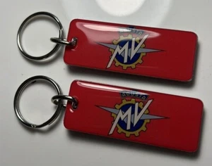 MV Agusta Motorcycle Red Key Chain pack of 2 - Picture 1 of 2