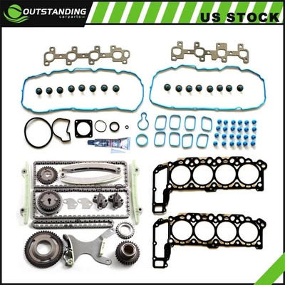 Head Gasket Set Water Pump Timing Chain For 2009 Nissan Frontier Pathfinder 4.0L - Imagem 1 de 4