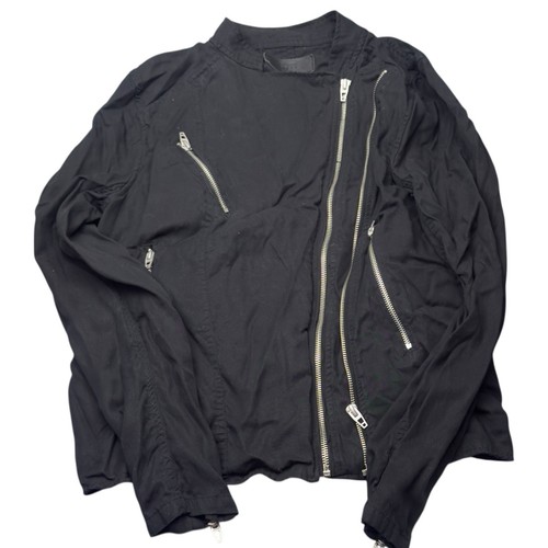 VETEMENTS BLANKNYC Giacca Donna S Nera Moto Zip Biker Leggera Spigolosa Lyocell