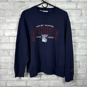 Vintage New York Rangers Crewneck Sweatshirt Lee Sport NHL Embroidered Medium - Picture 1 of 6