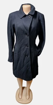 Abrigo ajustado Anne Klein mezcla de lana de un solo pecho para mujer M clásico chic Foto 1 de 4