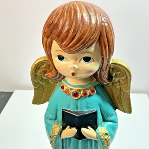 Vintage Ardco Angelo Canto Coro Natale Giappone Blu Anni 70 Bersaglio - Foto 1 di 16