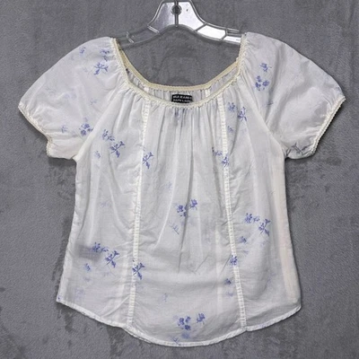 VTG 90s Polo Jeans Co Ralph Lauren Floral Peasant Blouse M Boho Cottagecore Top - Image 1 of 4