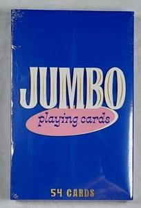 Jumbo Playing Cards - 54 Card Deck - 7" x 4 1/2" - Sealed Box - Picture 1 of 3