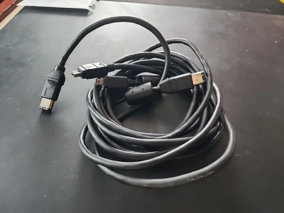 Lot of 2. 6 ft IEEE-1394A Firewire 400 6-Pin Male to 4-Pin Male Cord Data DV - Image 1 of 3