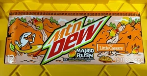 Mountain Dew Mango Rush 12 pack 16 OZ Cans, Little Caesars Limited Edition 2025 - Picture 1 of 11