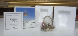 Fitz and Floyd Charming Tails Ornament Five Golden Rings Item #86/5 New in Box - Picture 1 of 11