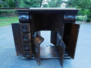 Antique LATE 1800's SEWING MACHINE CABINET...FURNITURE..TABLE..BASE...