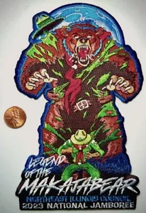 BSA NORTHEAST ILLINOIS OA 40 MA-KA-JA-WAN 2023 JAMBOREE MAKAJABEAR JACKET PATCH - Picture 1 of 3