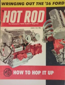 Revista Hot Rod Roadster 56 de marzo de 1956 Ford Bonneville Speed Trials tira de arrastre - Imagen 1 de 5